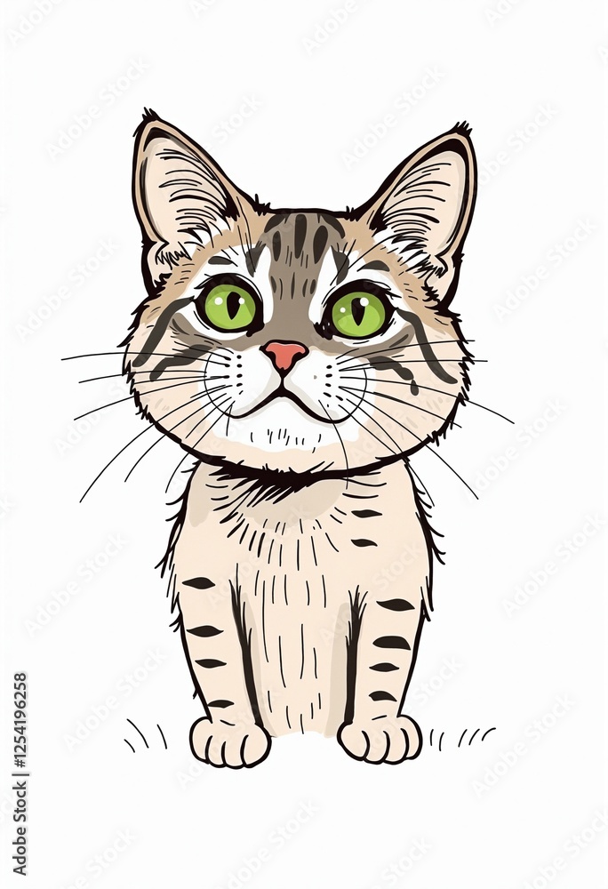 Fototapeta premium Whimsical Cat Sketches