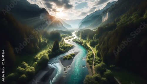 waterfall in the mountain