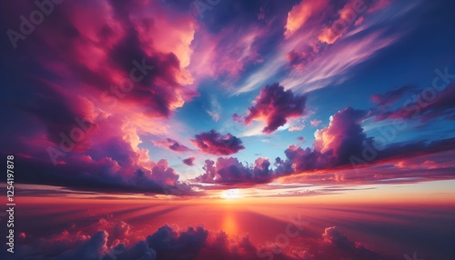 sunset in the sky