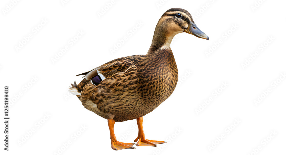female mallard duck isolated on white female mallard duck isolated on white