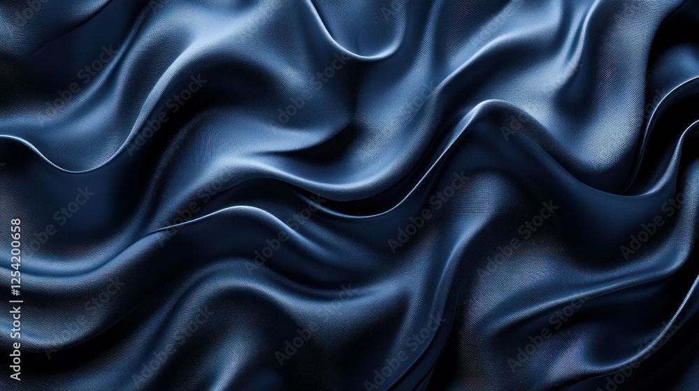 Deep Blue Draped Fabric Texture Deep Blue Draped Fabric Texture
