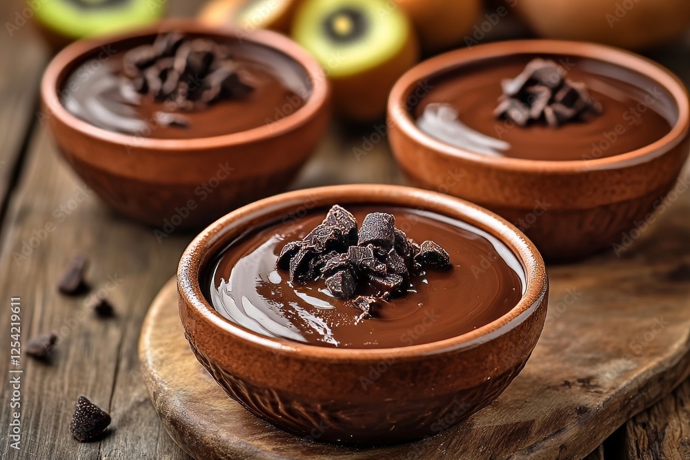 Delicious chocolate custard celebrating national chocolate custard day Delicious chocolate custard celebrating national chocolate custard day