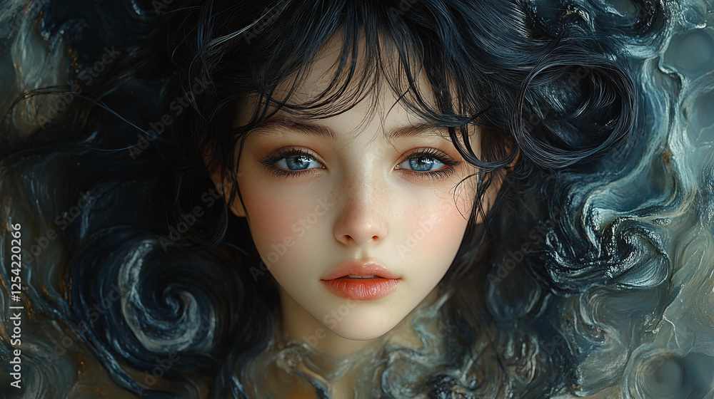 Portrait of an alien queen with glowing eyes, intricate jewelry, dark sci-fi background, high-detail fantasy art Portrait of an alien queen with glowing eyes, intricate jewelry, dark sci-fi background, high-detail fantasy art