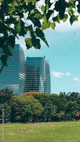 Vertical video of the São Paulo skyline