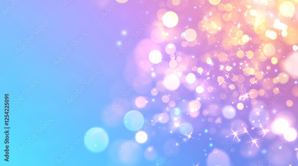 A beautiful portrayal of golden bokeh lights on a gentle backdrop A beautiful portrayal of golden bokeh lights on a gentle backdrop