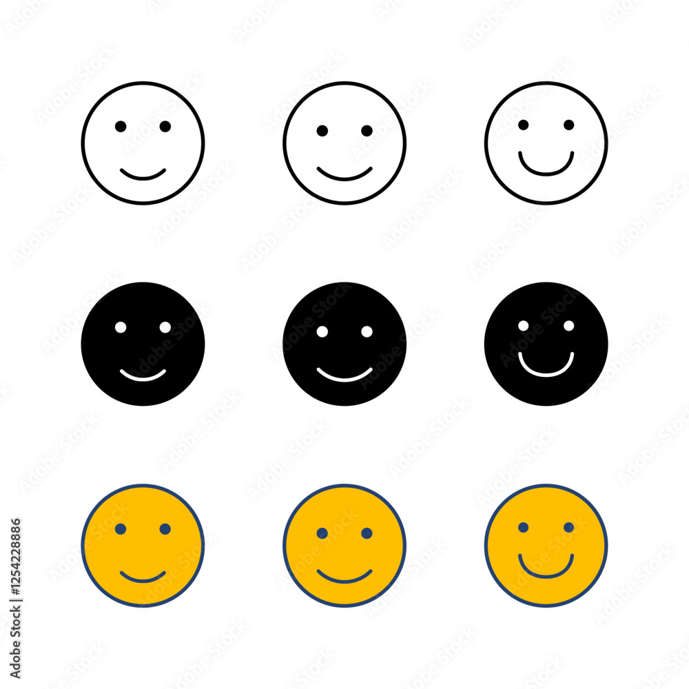 smile icon set. smile emoticon icon. feedback smile icon set. smile emoticon icon. feedback