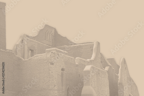 Saudi Founding Day, set of colored backgrounds for social media designs