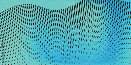 Amazing Blue Green Blur Gradient With Grainy Noise Texture. Abstract Turquoise Mesh and Dynamic Gradient background in green tones