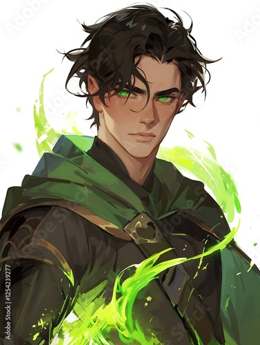 anime portrait of elf prince