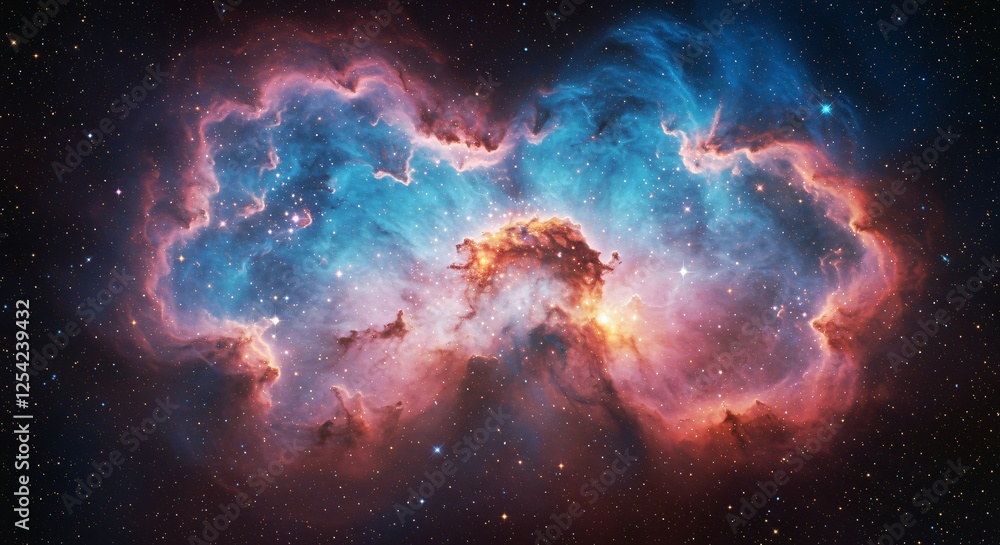 Cosmic nebula-inspired textures with vibrant colors and glowing stars Cosmic nebula-inspired textures with vibrant colors and glowing stars