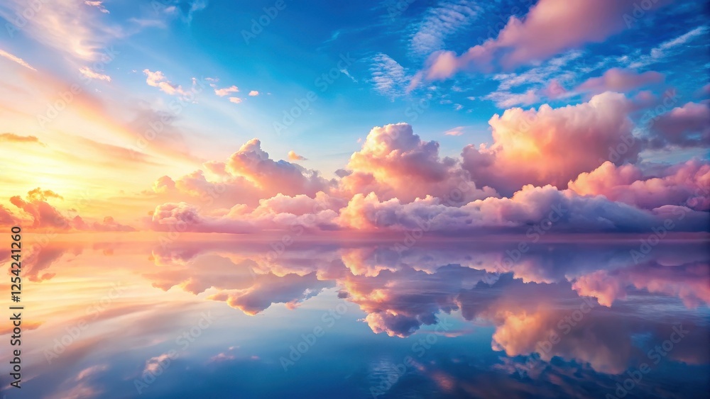 Soft pink and blue pastel clouds gently floating above a serene landscape at sunrise, blue, nature, blue, nature, clouds Soft pink and blue pastel clouds gently floating above a serene landscape at sunrise, blue, nature, blue, nature, clouds