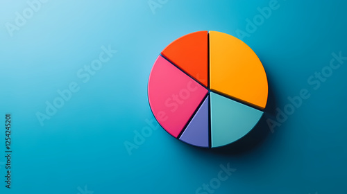 Colorful Pie Chart on Blue Background Free Download Colorful Pie Chart on Blue Background - GFXLoad