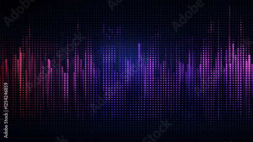 Abstract Wave Patterns in Purple and Pink