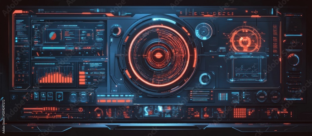 Fototapeta premium Futuristic Tech HUD Interface.