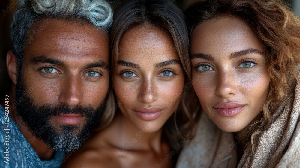Diverse group of multicultural individuals, warm and inclusive atmosphere Diverse group of multicultural individuals, warm and inclusive atmosphere