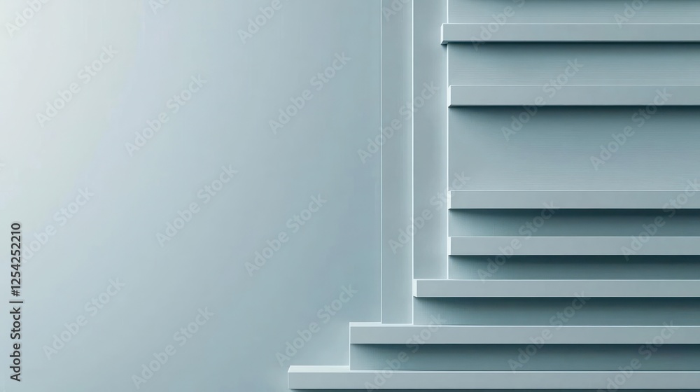 Obraz premium Light Gray Modern Abstract Steps
