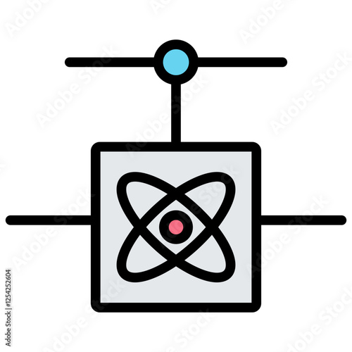 Quantum Gate Outline Color Icon