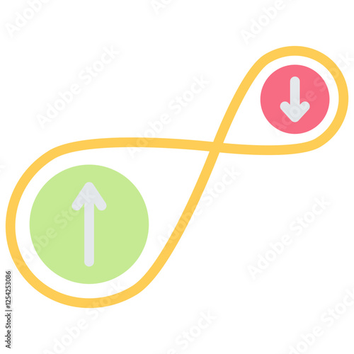 Quantum Coherence Flat Icon