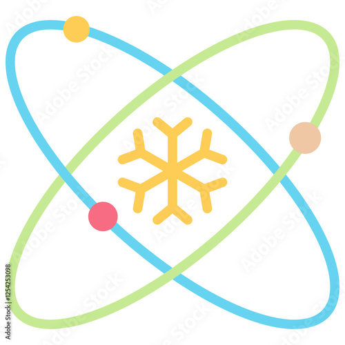 Quantum Annealing Flat Icon