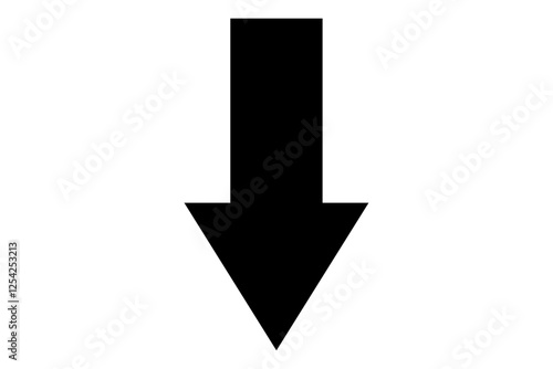 Black down arrow icon