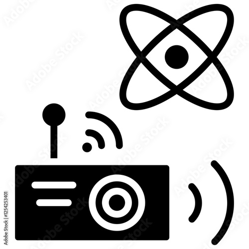 Quantum Sensing Glyph Icon