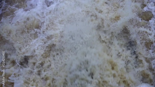 Fast moving water in a river