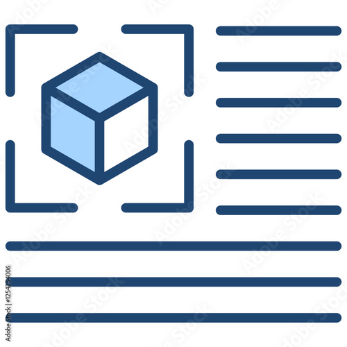 Object Recognition Blue Icon