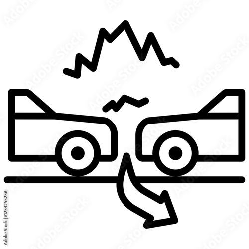 Collision Avoidance Outline Icon