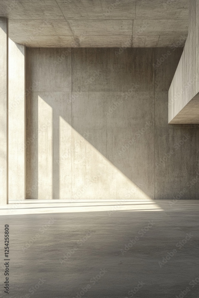 Fototapeta premium Empty Room Empty Space with cement wall floor gray on background