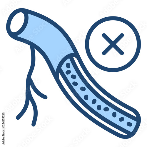 Atherosclerosis Blue Icon