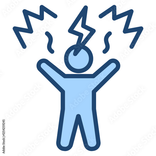 Stress Blue Icon