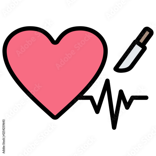 Bypass Surgery Outline Color Icon