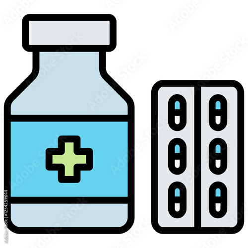 Medication Outline Color Icon