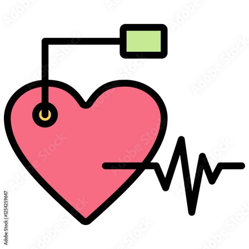 Pacemaker Outline Color Icon