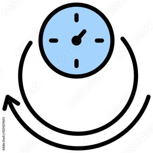 Weight Management Outline Color Icon