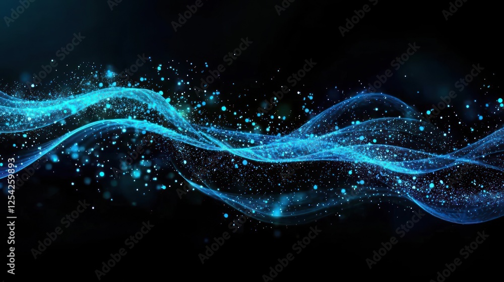 Abstract Blue Wave Design Abstract Blue Wave Design