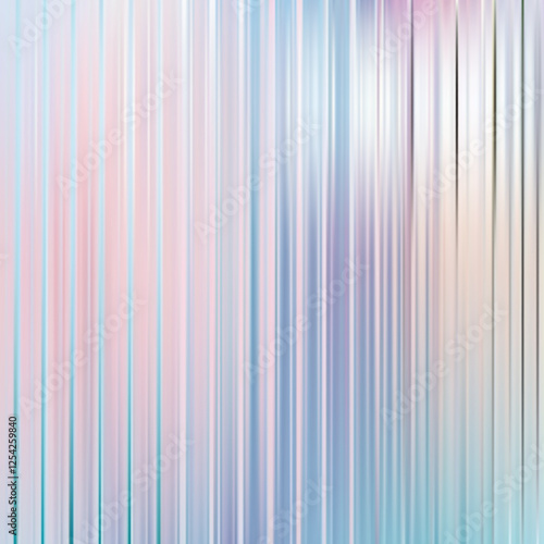 Glass pattern texture effect. Holograph ice reed metal. Abstract 3d ribbed line gradient. Fluted laser ripple striations. Silver light corrugated transparent wall. Seamless frosted plastic prism panel