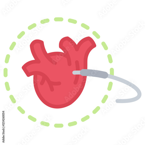 Cardiac Cauterization Flat Icon