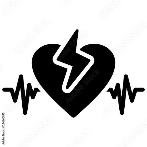 Heart Attack Glyph Icon