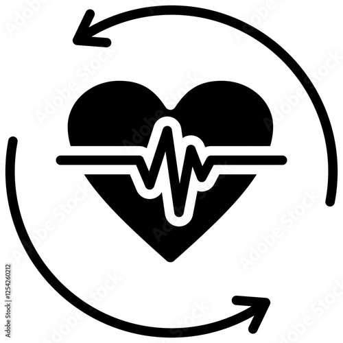 Heart Transplant Glyph Icon