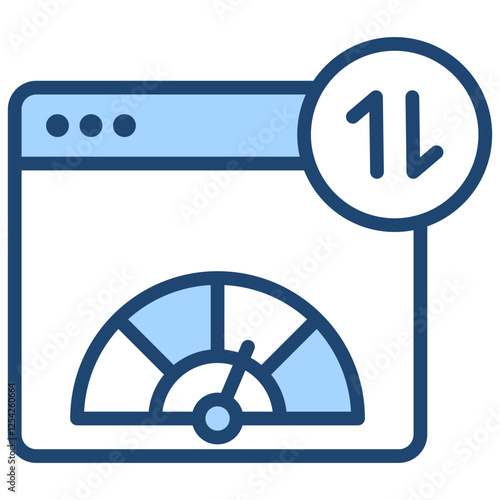 Bandwidth Blue Icon