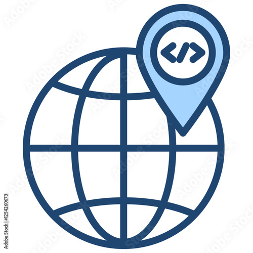 Ip Address Blue Icon