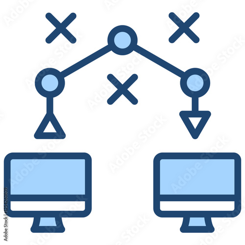 Traceroute Blue Icon