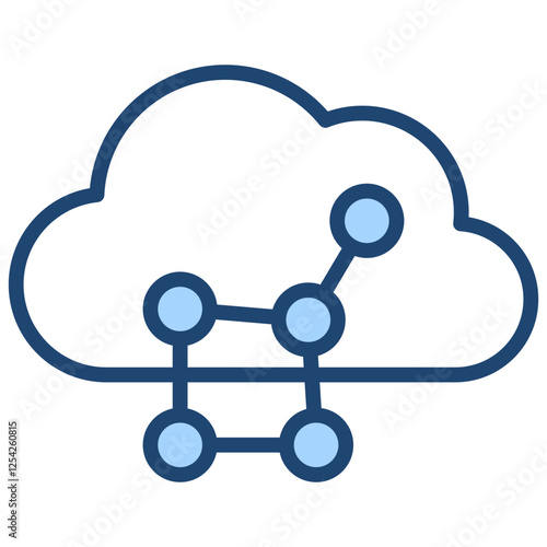 Mesh Network Blue Icon