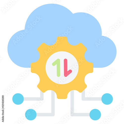 Cloud Computing Flat Icon