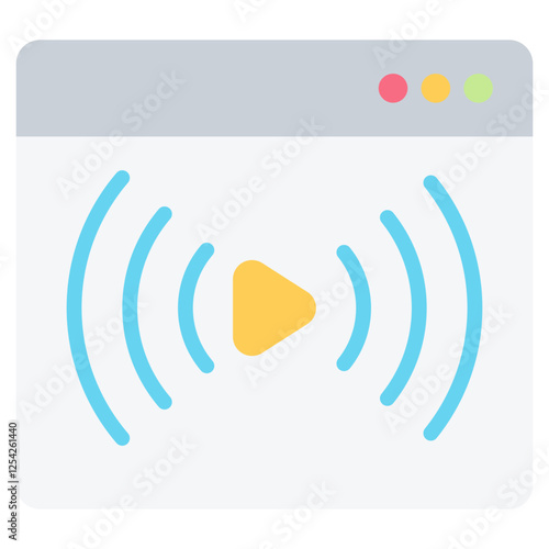 Broadcast Flat Icon