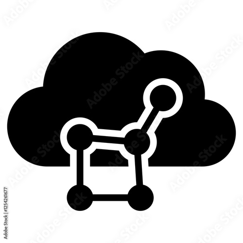 Mesh Network Glyph Icon