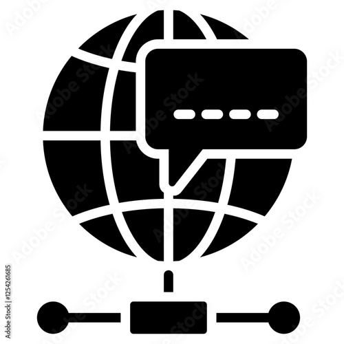 Dns Center Glyph Icon