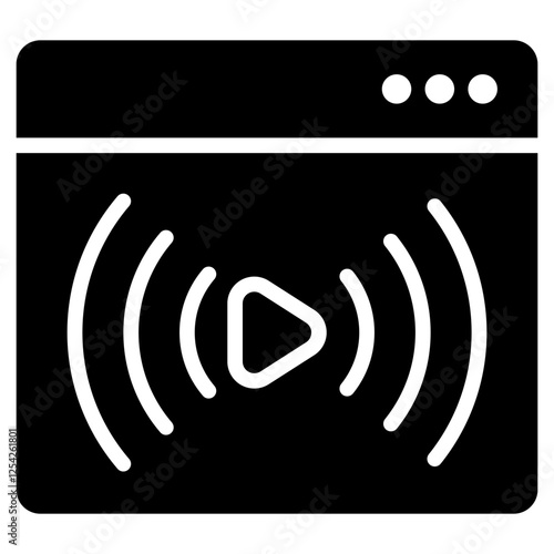 Broadcast Glyph Icon