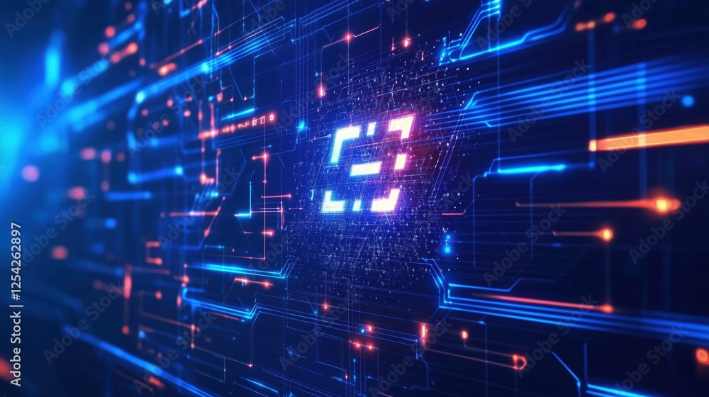 Fototapeta premium Abstract background in concept of artificial intelligence